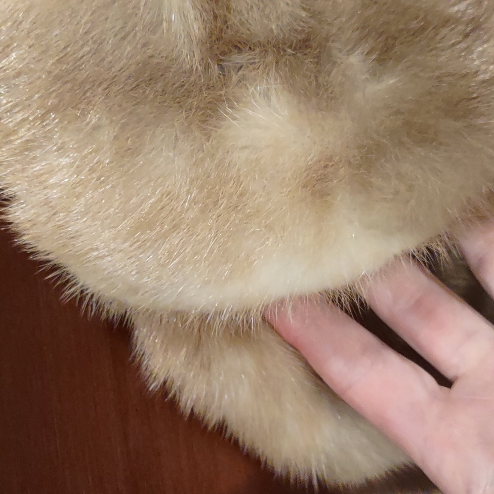 Mink Fur Jacket Wrap Blonde Vintage Rodeo Winter Montana Colorado Vacation - Picture 11 of 11